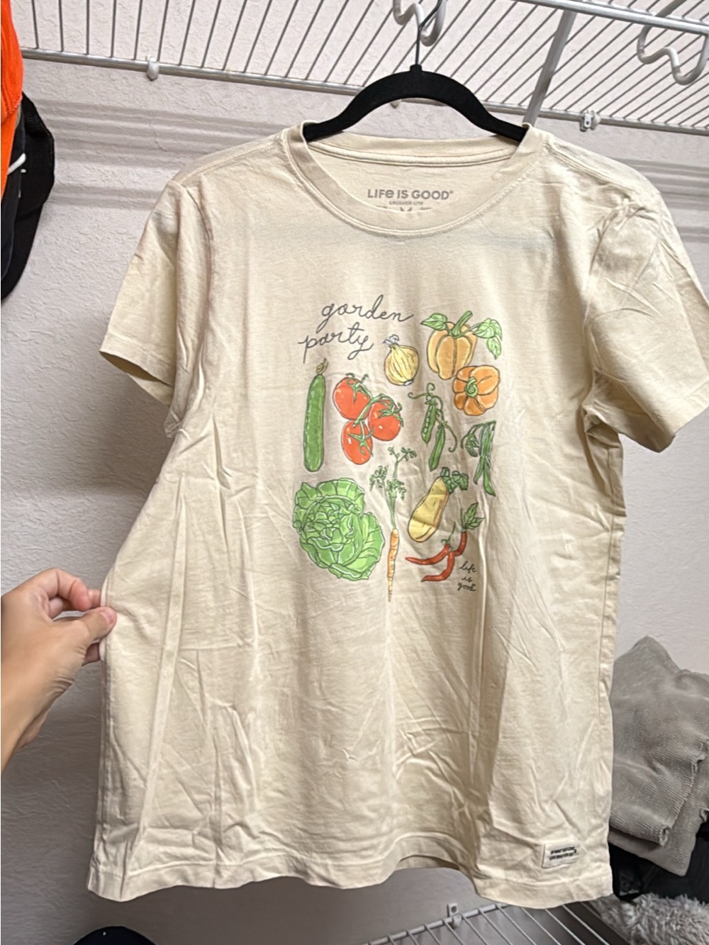 Life Is Good Cream 'Garden Party' Vegetable Graphic Tee